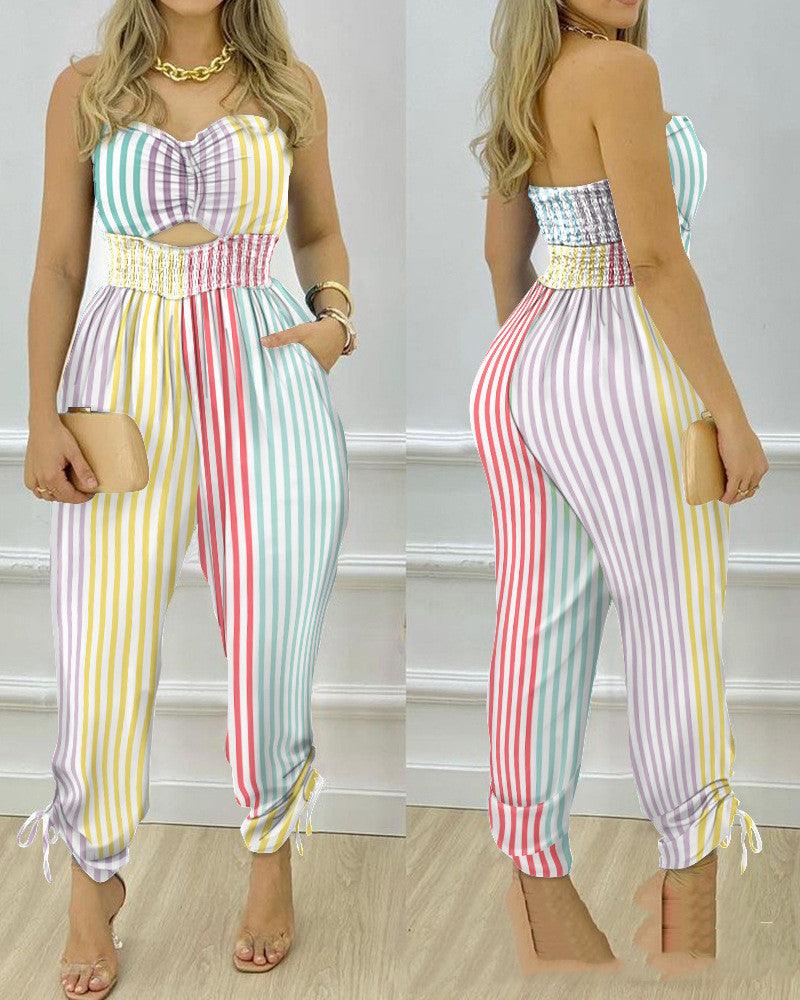 Women's Tube Top One-piece Trousers