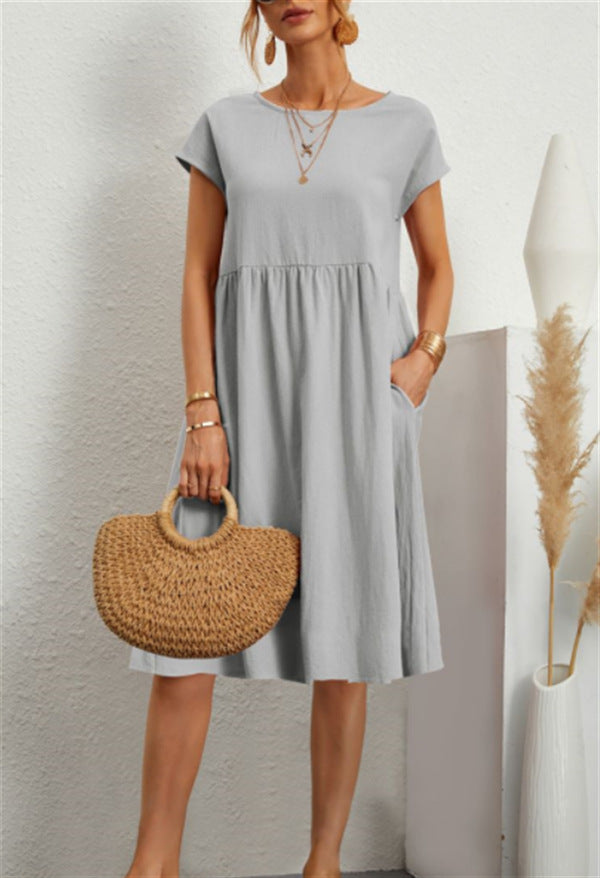 Women's Cotton A-line Skirt Dress