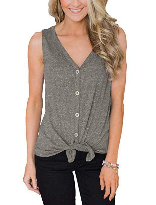 Women's V-Neck Sleeveless Top