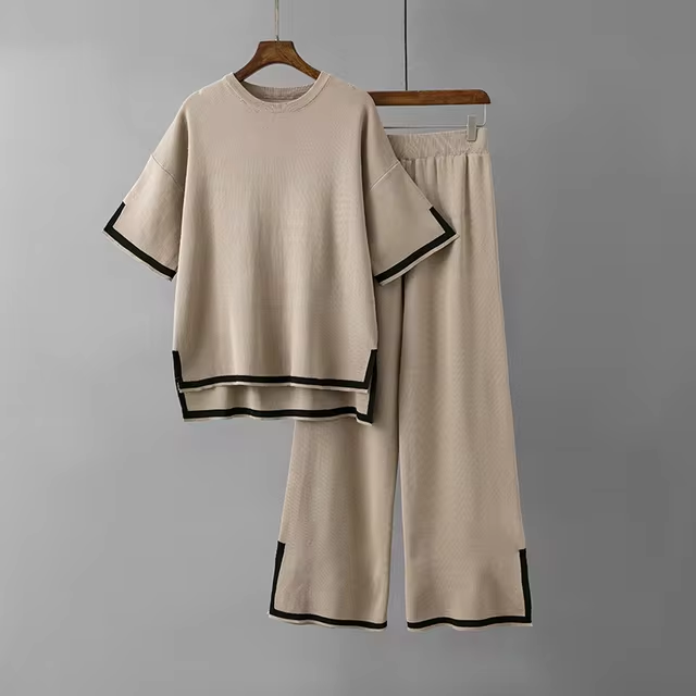 Charlotte™ - Elegant Ice Silk Short Sleeve Co-Ord Set