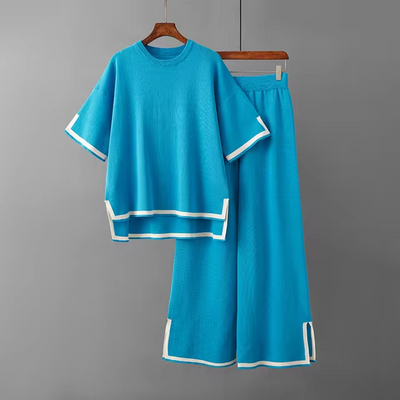 Charlotte™ - Elegant Ice Silk Short Sleeve Co-Ord Set