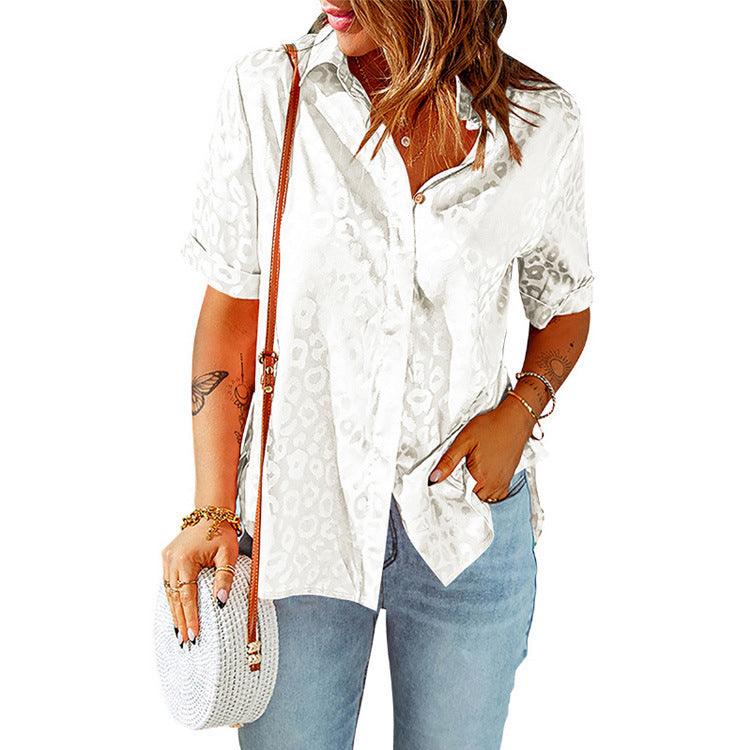 Top Cardigan Loose Short Sleeve Shirt