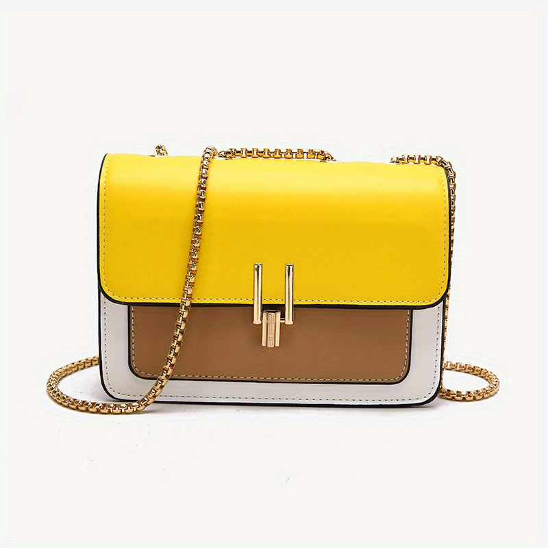 Fashion Flap Shoulder Bag, Women's Buckle Decor Crossbody Purse With Wide Strap