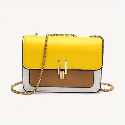 Fashion Flap Shoulder Bag - Women's Buckle Decor Crossbody with Wide Strap