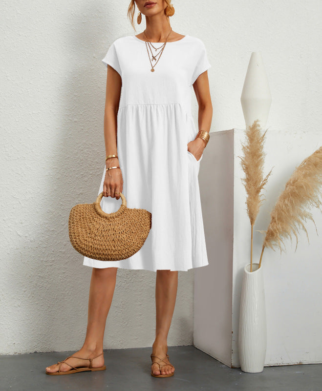 Women's Cotton A-line Skirt Dress