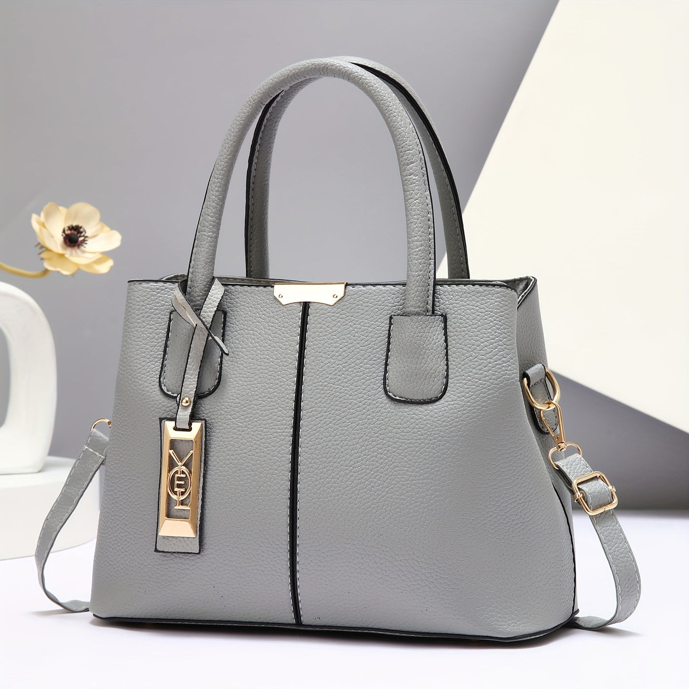 1pc Fashionable Large Tote - PU Leather, Versatile Shoulder & Crossbody Bag