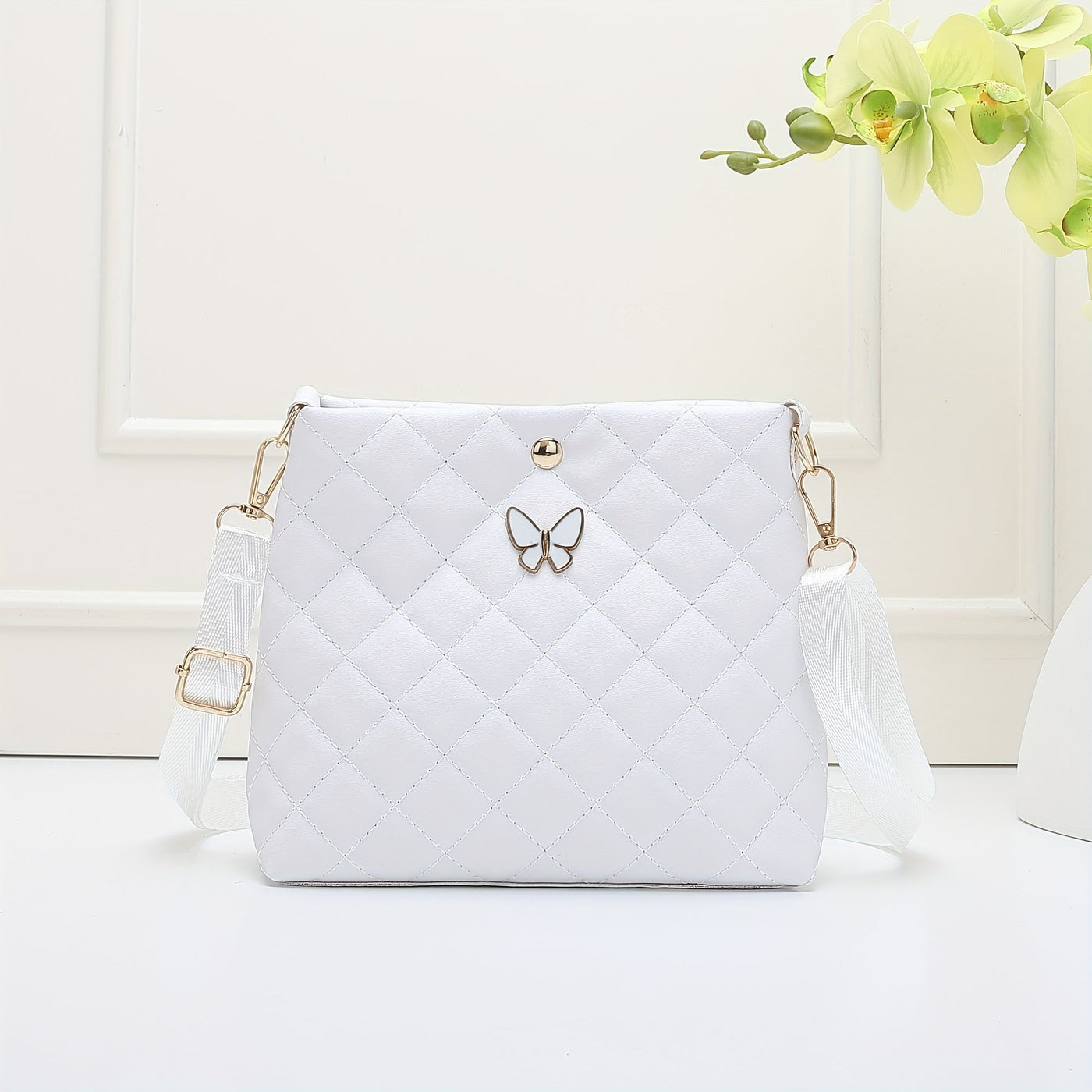 Wave Quilted Bucket Bag - Mini Crossbody, Trendy Shoulder Handbag