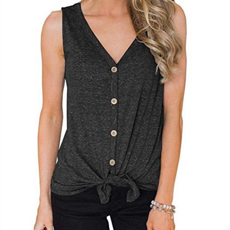 Women's V-Neck Sleeveless Top