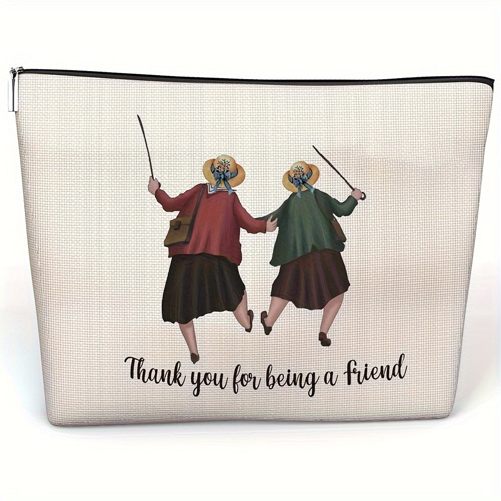 Friendship Gifts - Thank You Cosmetic Bag, Best Friend Birthday & Christmas Gift, Travel Pouch