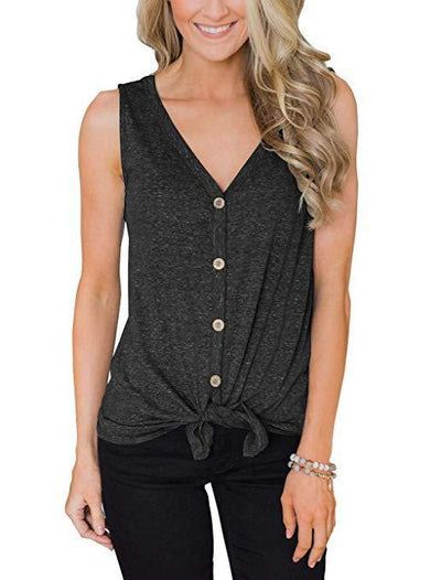 Women's V-Neck Sleeveless Top