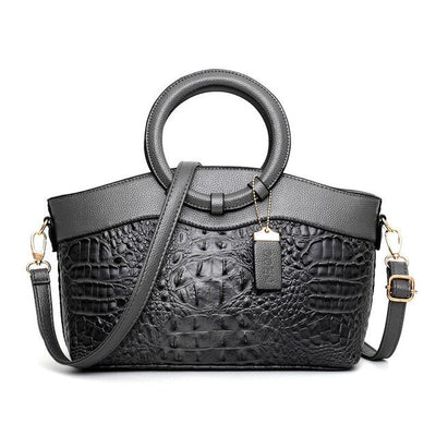 Ella™ - Elegant Handmade Leather Croco Bag