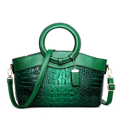 Ella™ - Elegant Handmade Leather Croco Bag