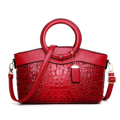 Ella™ - Elegant Handmade Leather Croco Bag