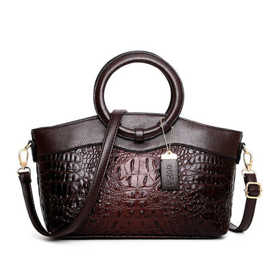 Ella™ - Elegant Handmade Leather Croco Bag