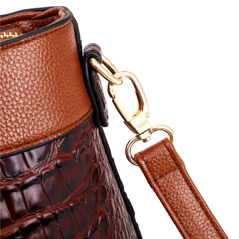 Ella™ - Elegant Handmade Leather Croco Bag